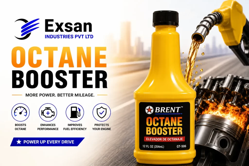 Octane Booster Manufacturer showcasing Brent Octane Booster fuel additive by Exsan Industries